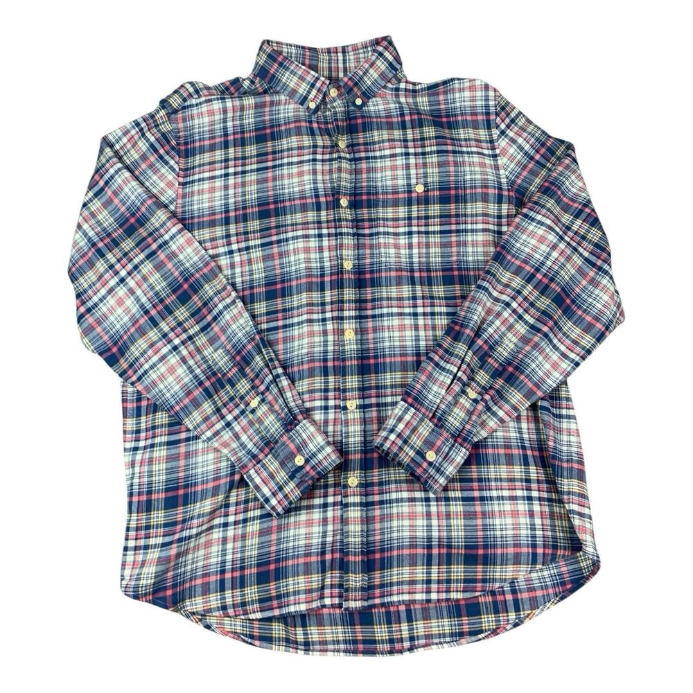 Vineyard Vines Longshore Shirt Mens Medium Slim Fit Long Sleeve Purple Plaid